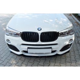 Накладка сплиттер на передний бампер на BMW X3 F25 M-Paket